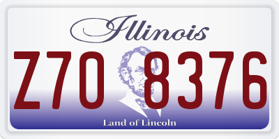 IL license plate Z708376