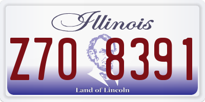 IL license plate Z708391