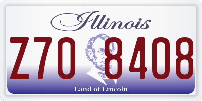 IL license plate Z708408