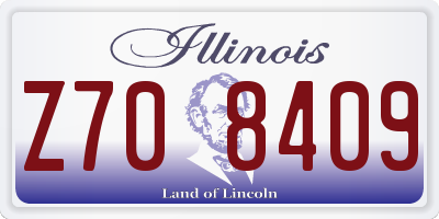 IL license plate Z708409