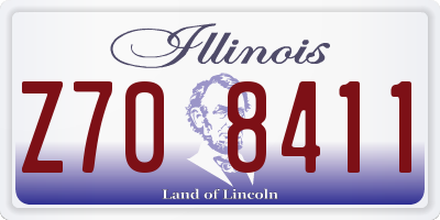 IL license plate Z708411