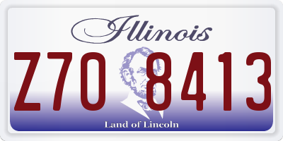 IL license plate Z708413
