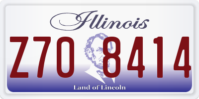 IL license plate Z708414