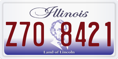 IL license plate Z708421