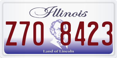 IL license plate Z708423