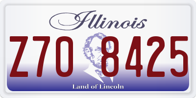 IL license plate Z708425