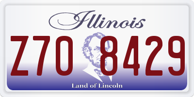 IL license plate Z708429
