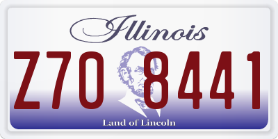 IL license plate Z708441