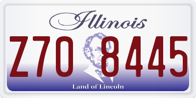 IL license plate Z708445