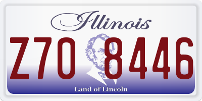 IL license plate Z708446