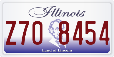 IL license plate Z708454