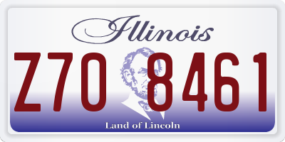 IL license plate Z708461