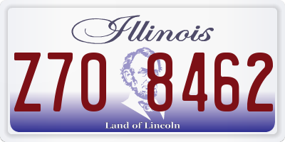IL license plate Z708462