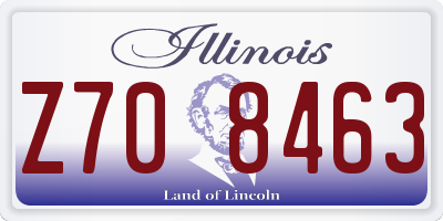 IL license plate Z708463