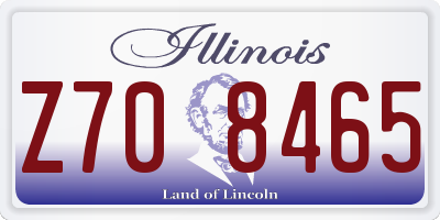 IL license plate Z708465