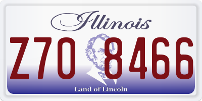 IL license plate Z708466