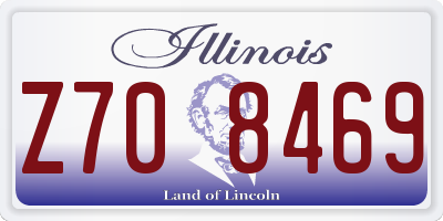 IL license plate Z708469