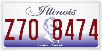 IL license plate Z708474