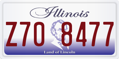 IL license plate Z708477