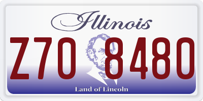 IL license plate Z708480