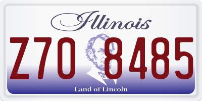 IL license plate Z708485