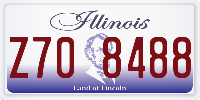 IL license plate Z708488