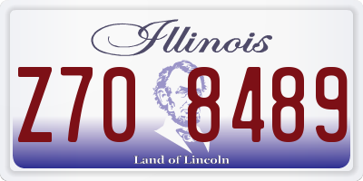 IL license plate Z708489