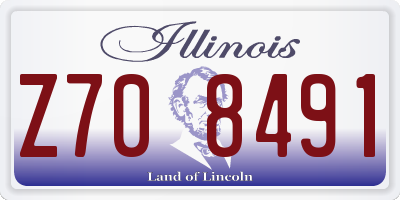 IL license plate Z708491