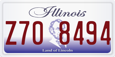 IL license plate Z708494