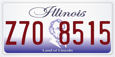 IL license plate Z708515