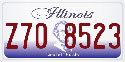 IL license plate Z708523