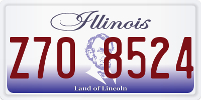 IL license plate Z708524