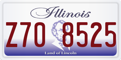 IL license plate Z708525