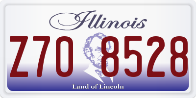 IL license plate Z708528