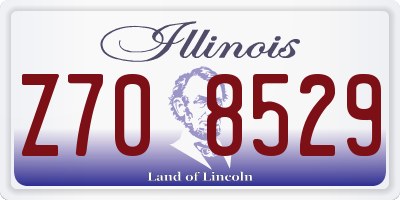 IL license plate Z708529