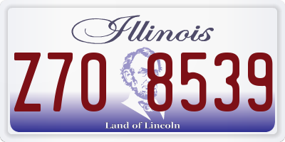 IL license plate Z708539