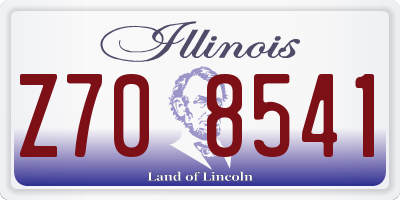IL license plate Z708541