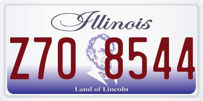 IL license plate Z708544