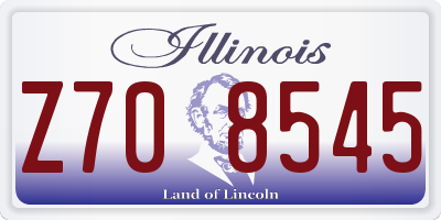 IL license plate Z708545