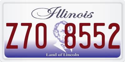 IL license plate Z708552