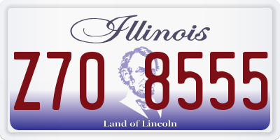 IL license plate Z708555