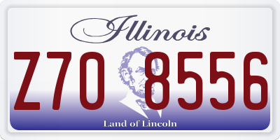 IL license plate Z708556