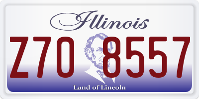 IL license plate Z708557