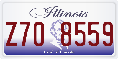 IL license plate Z708559