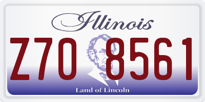 IL license plate Z708561