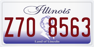 IL license plate Z708563