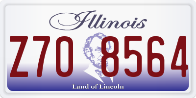 IL license plate Z708564