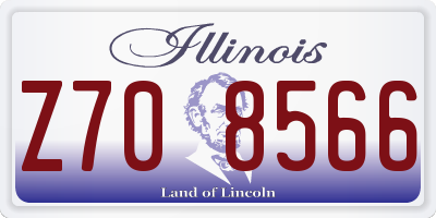 IL license plate Z708566