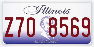 IL license plate Z708569