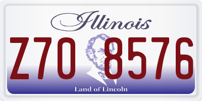 IL license plate Z708576